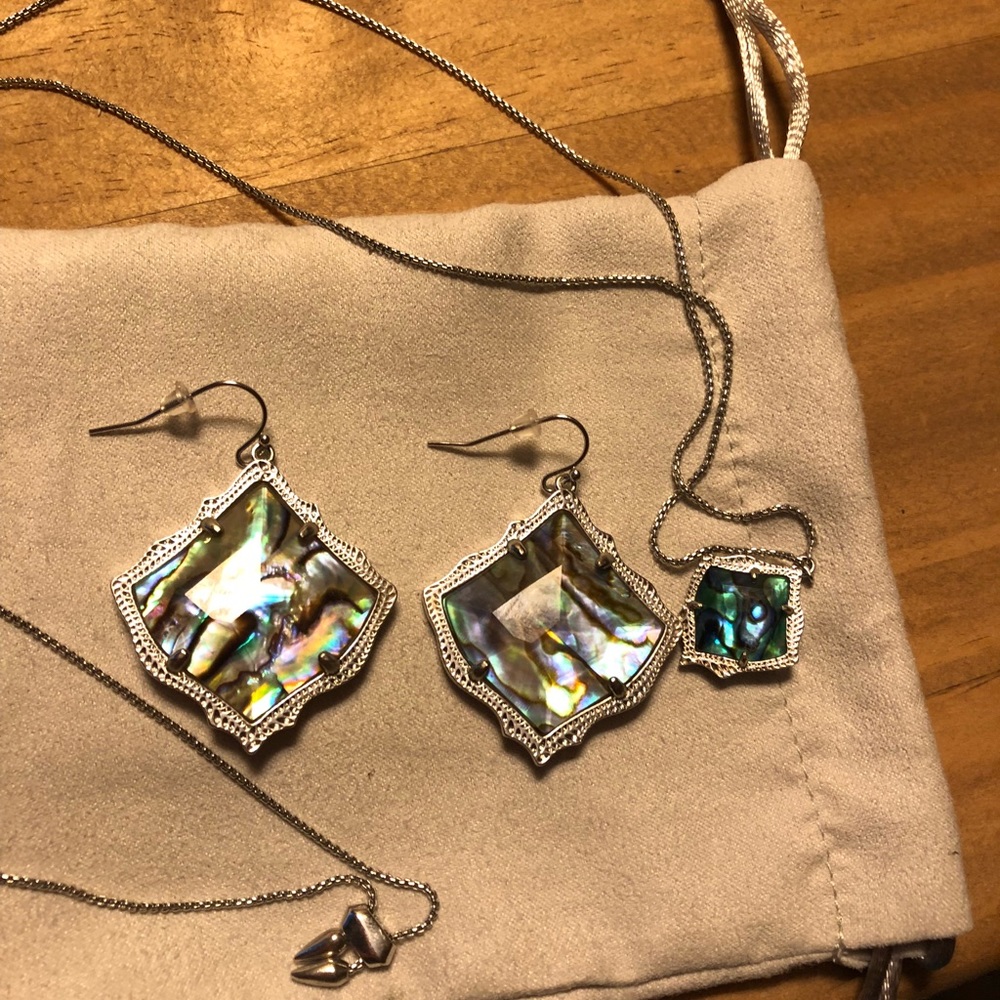 Kendra Scott Kirsten & Kacey Abalone Set in Silver